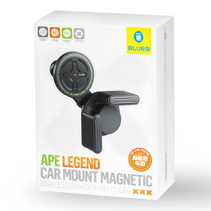 Incarcator Auto Wireless Blueo Ape Legend EV Car, 15W, 1.67A, Negru