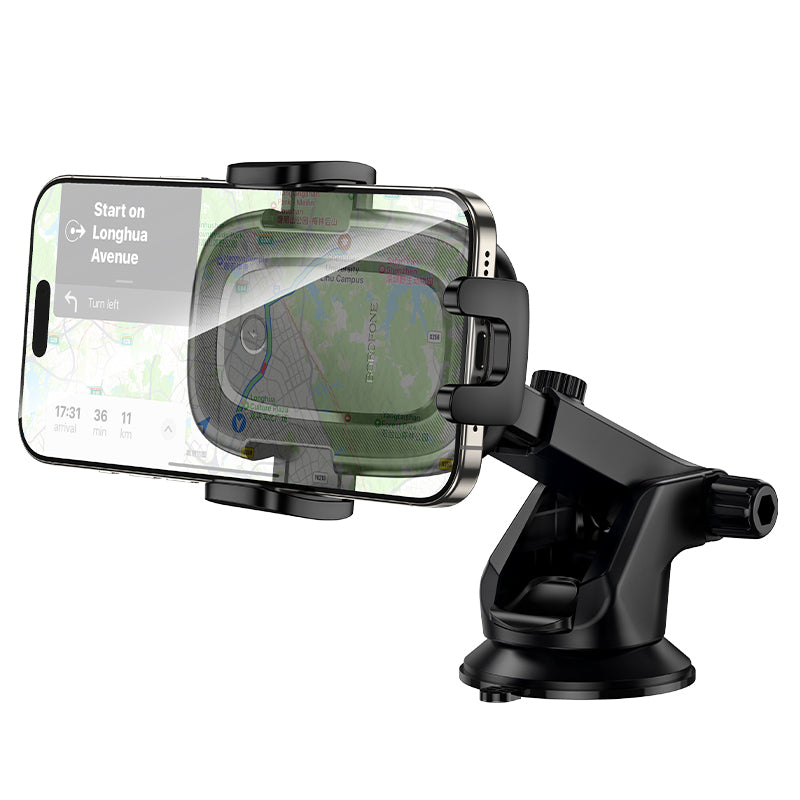 Incarcator Auto Wireless Borofone BH223 Follower, 15W, 1.67A, Negru