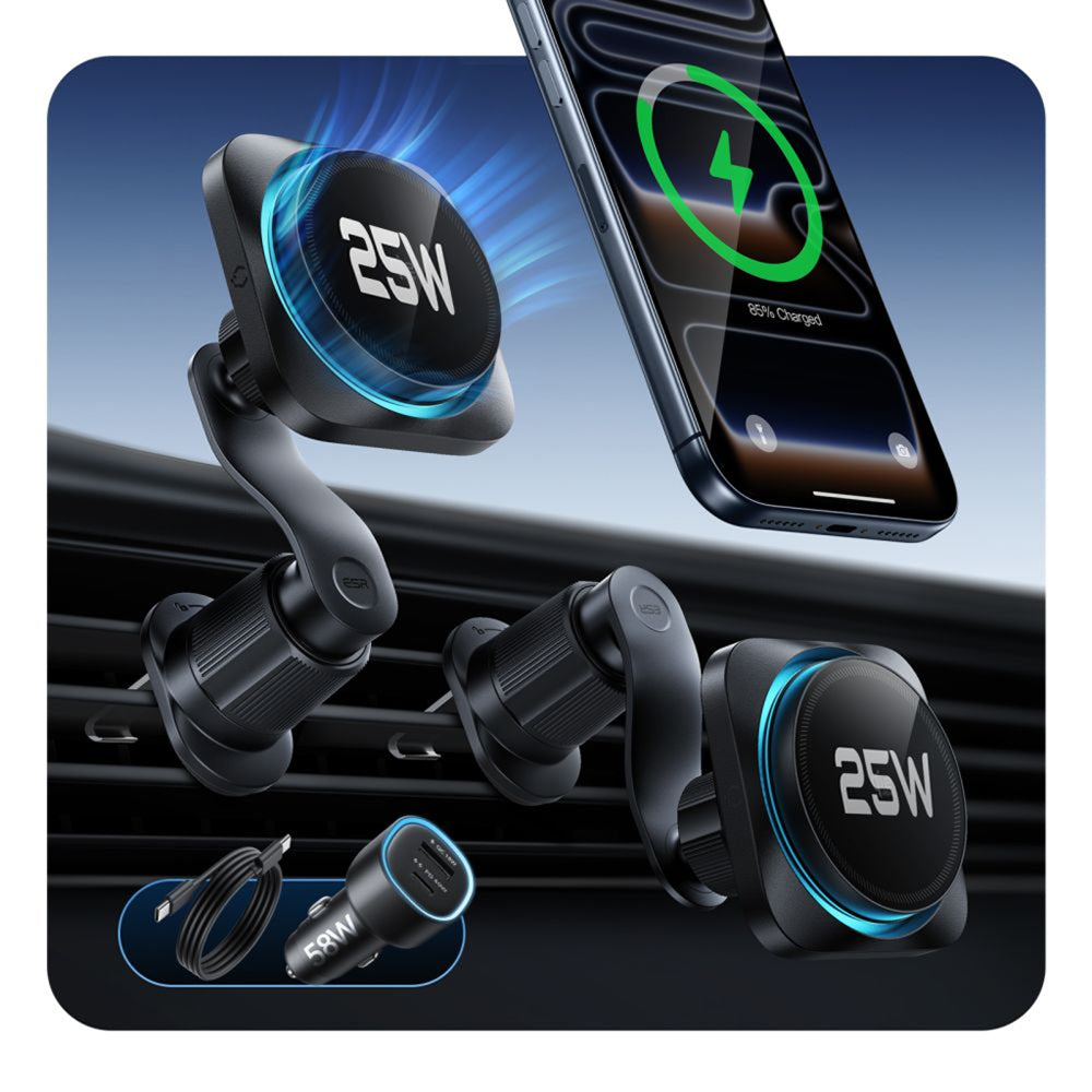 Incarcator Auto Wireless ESR, 25W, Negru