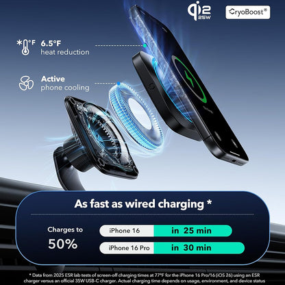 Incarcator Auto Wireless ESR, 25W, Negru