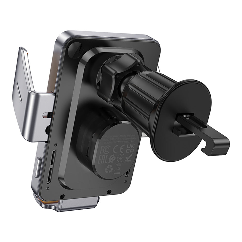 Incarcator Auto Wireless HOCO HW7, 15W, 1.67A, Negru