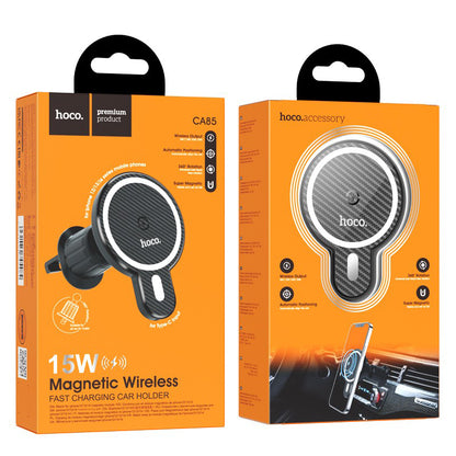 Incarcator Auto Wireless HOCO CA85, 15W, 1.67A, Negru