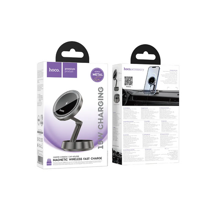 Incarcator Auto Wireless HOCO HW33, 15W, 1.67A, Gri