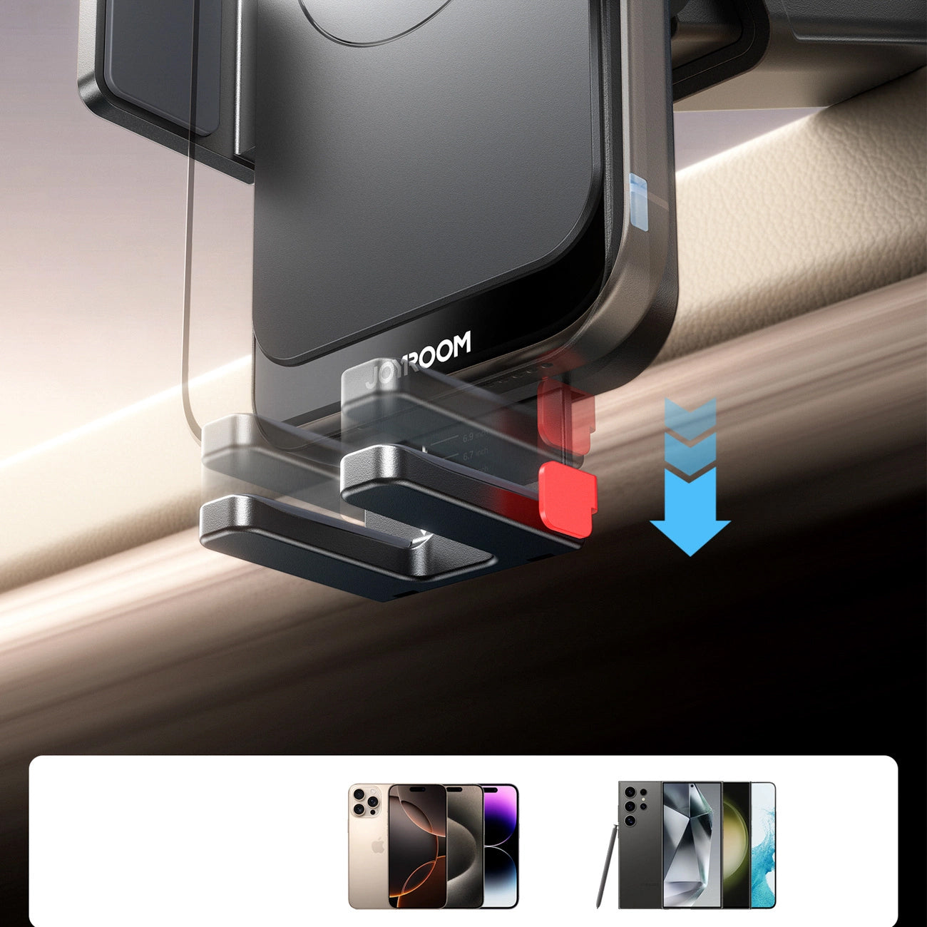Incarcator Auto Wireless Joyroom JR-ZS241S, 15W, 1.67A, Negru