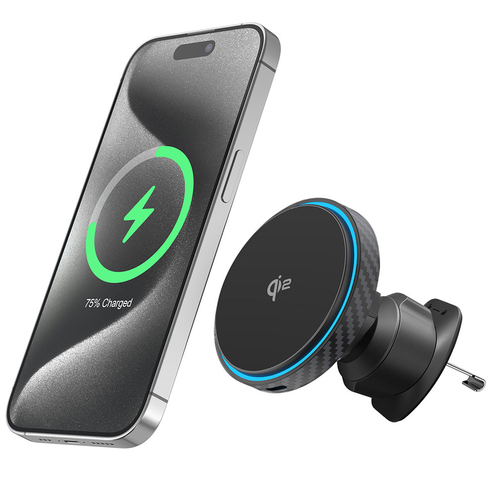 Incarcator Auto Wireless Proove Graphite Circle, 15W, 1.67A, Negru WHGC15010001