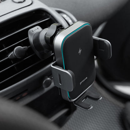 Incarcator Auto Wireless Proove Triple Clamp Pro, 15W, 1.67A, Gri WHTP15010004