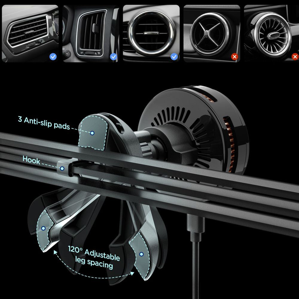 Incarcator Auto Wireless Spigen Essential, 25W, 1.67A, Negru