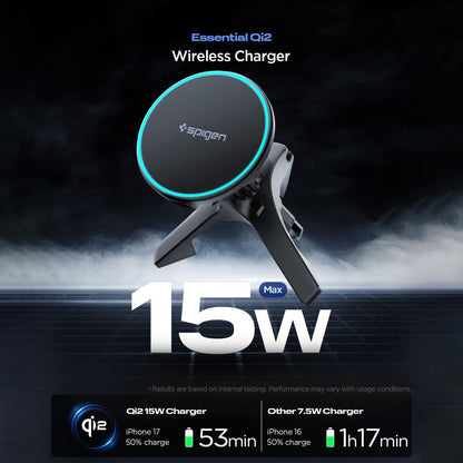 Incarcator Auto Wireless Spigen EV15MAQ Essential, 15W, 1.67A, Negru ACP10513