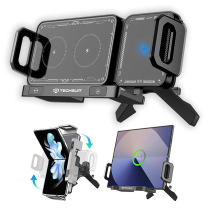 Incarcator Auto Wireless Techsuit SW1 ModoDock, 15W, 1.67A, Negru