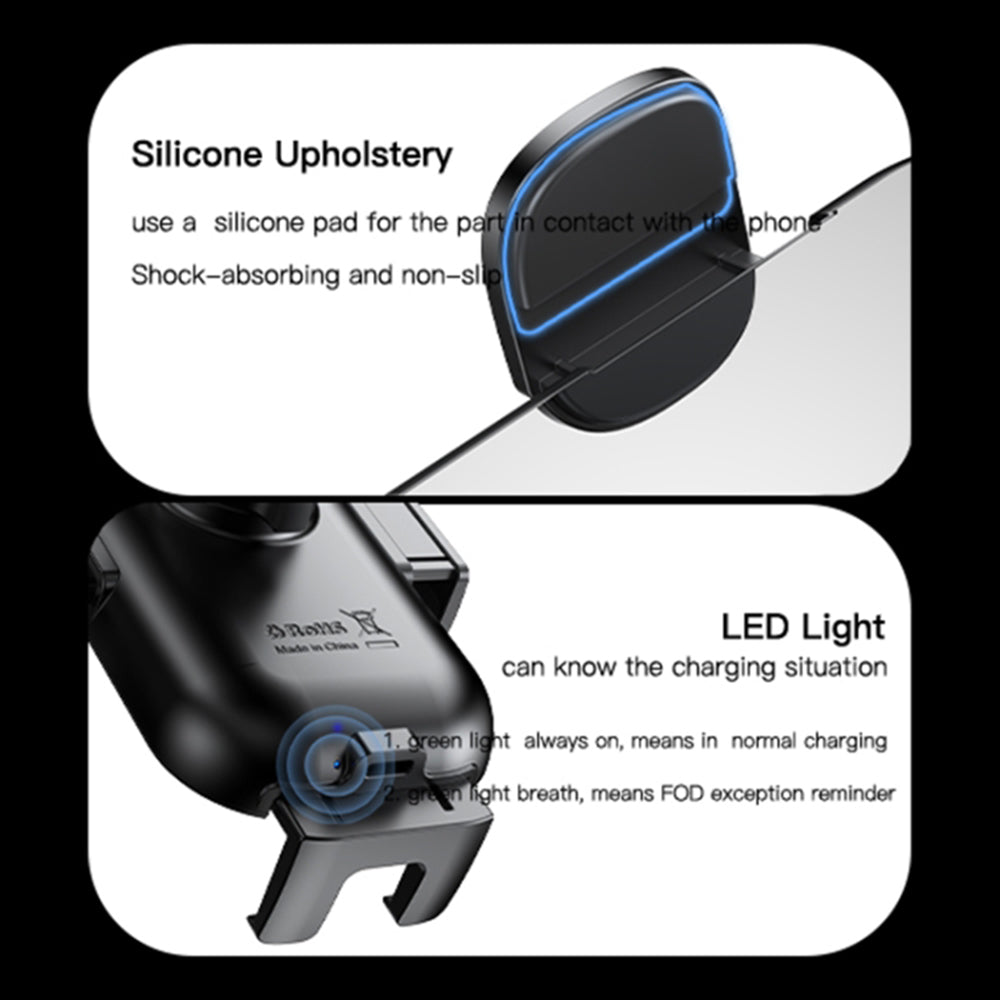 Incarcator Auto Wireless Yesido C197, 15W, 1.67A, Negru