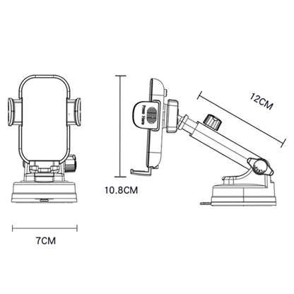 Incarcator Auto Wireless Yesido C197, 15W, 1.67A, Negru