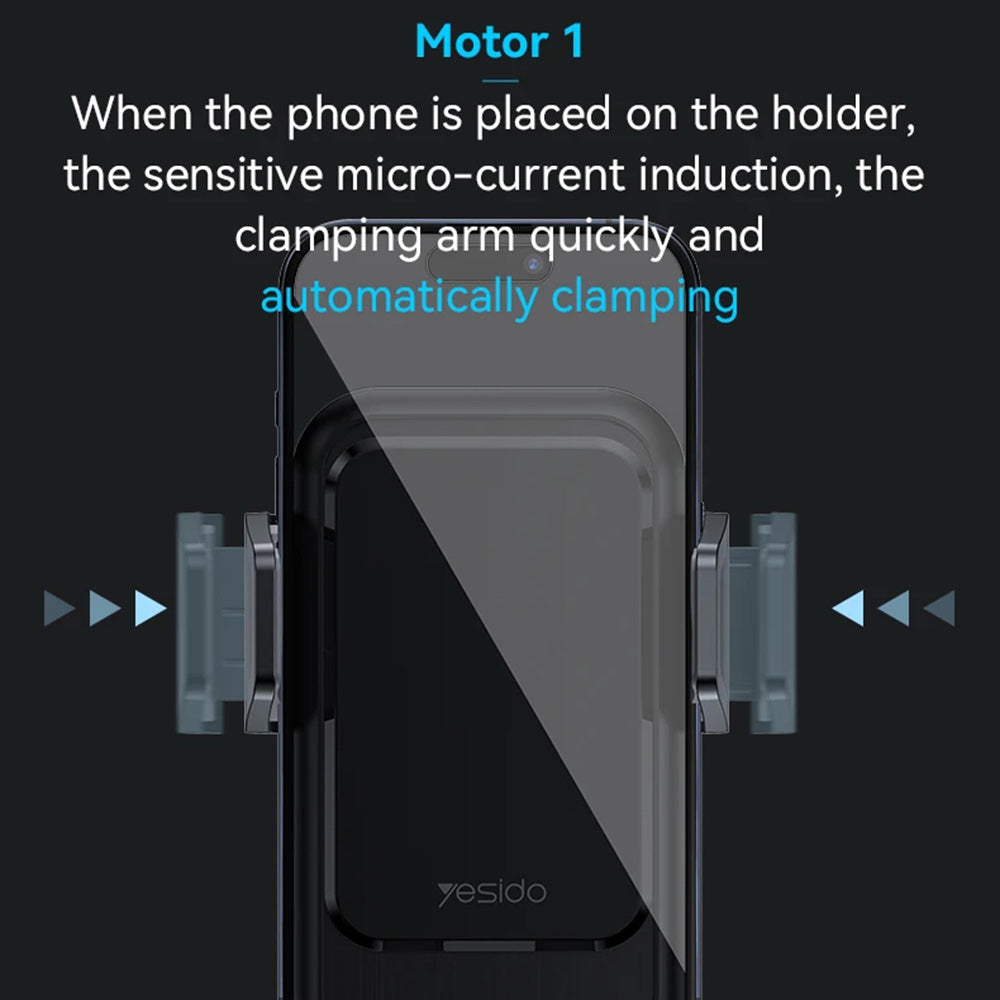 Incarcator Auto Wireless Yesido C312, 15W, 1.67A, Negru