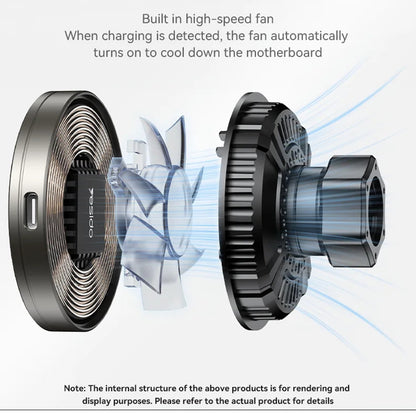 Incarcator Auto Wireless Yesido C315, 15W, 1.67A, Negru