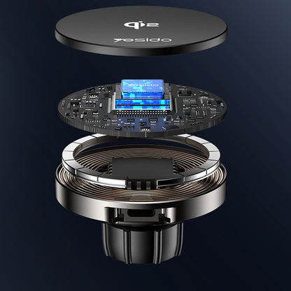 Incarcator Auto Wireless Yesido DS30, 15W, 1.67A, Negru