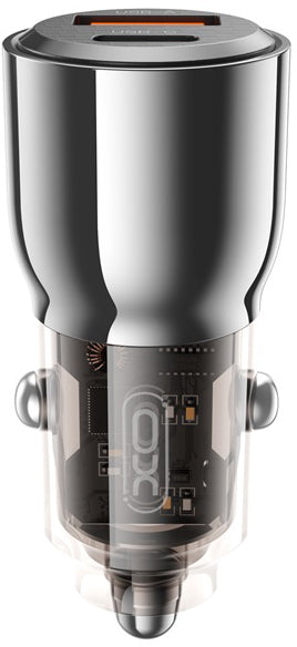 Incarcator Auto XO Design CC58, 95W, 3.25A, 1 x USB-A - 1 x USB-C, Negru