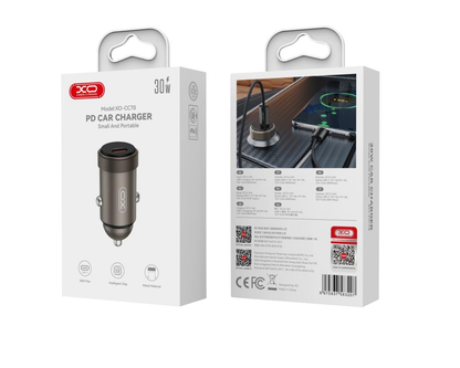 Incarcator Auto XO Design CC70, 30W, 3A, 1 x USB-C, Negru
