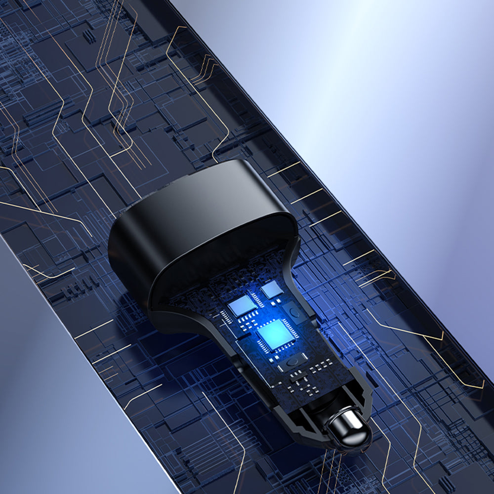 Incarcator Auto Yesido Y47, 49W, 3A, 2 x USB-A - 1 x USB-C, Negru