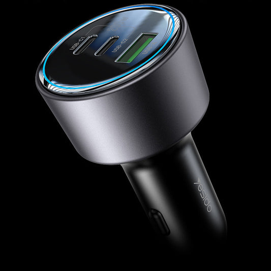Incarcator Auto Yesido Y59, 200W, 5A, 1 x USB-A - 2 x USB-C, Negru