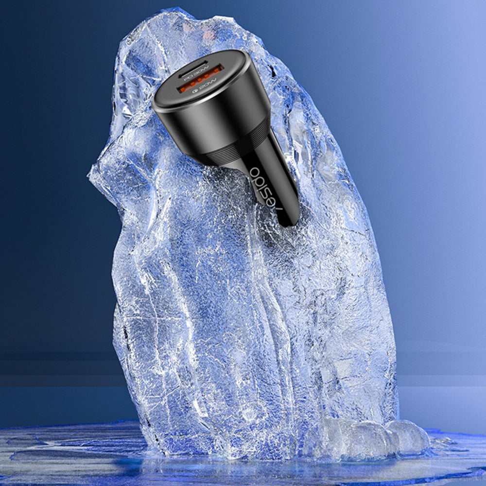 Incarcator Auto Yesido Y64, 50W, 3A, 1 x USB-A - 1 x USB-C, Negru