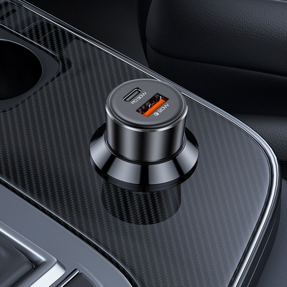 Incarcator Auto Yesido Y64, 50W, 3A, 1 x USB-A - 1 x USB-C, Negru