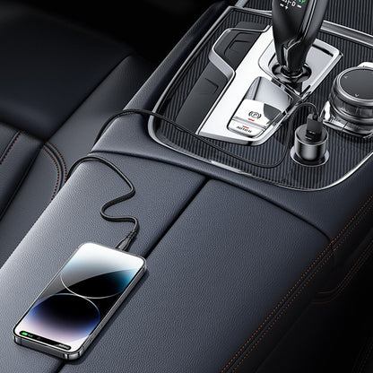 Incarcator Auto Yesido Y65, 100W, 5A, 1 x USB-A - 1 x USB-C, Negru