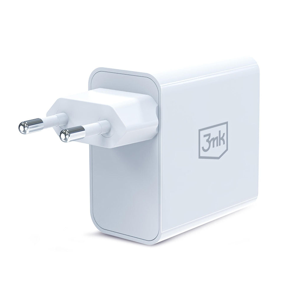Incarcator Retea 3MK FlowPower, 45W, 1 x USB-A - 1 x USB-C, Alb
