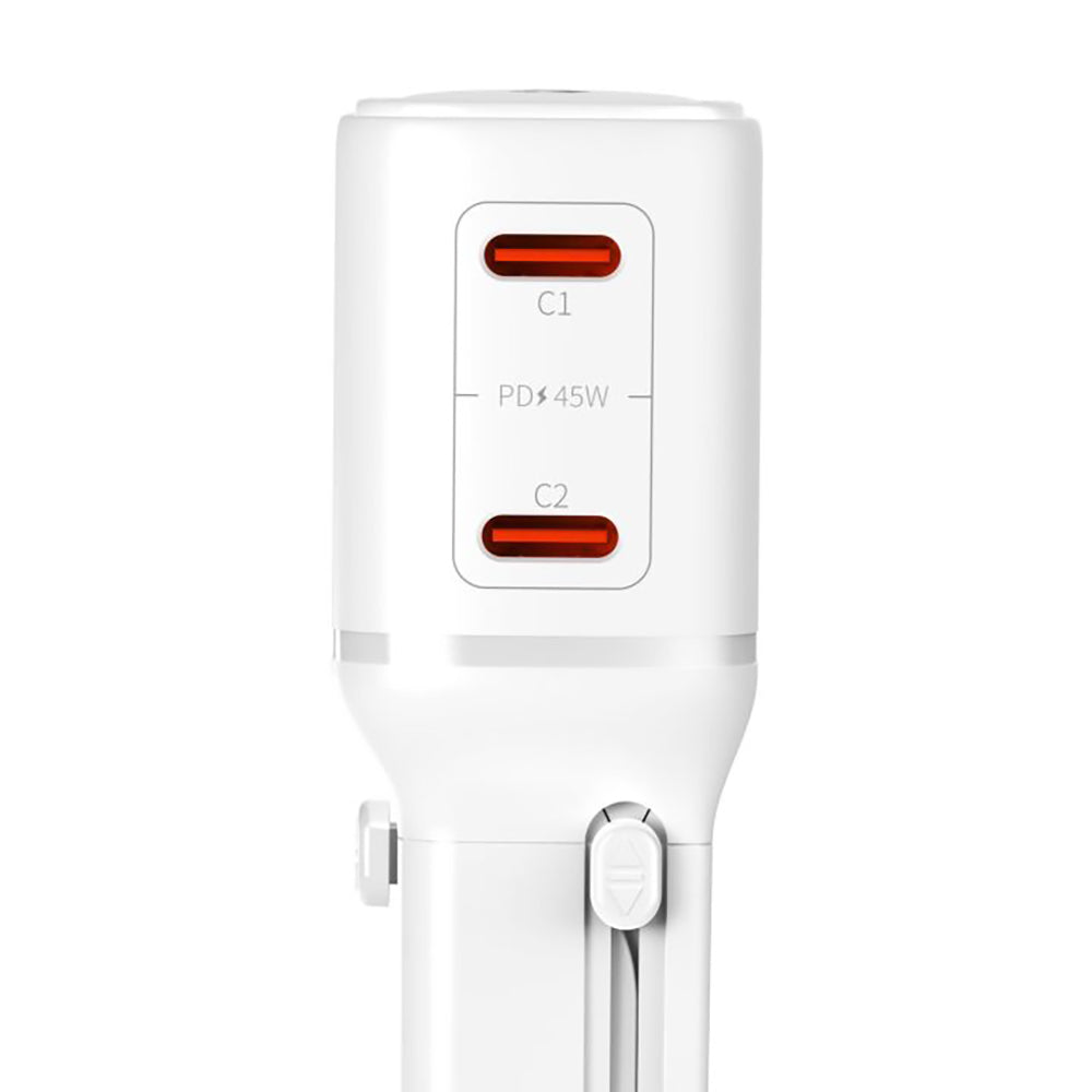 Incarcator Retea 3MK Globe Travel, 45W, 3A, 2 x USB-C, Alb