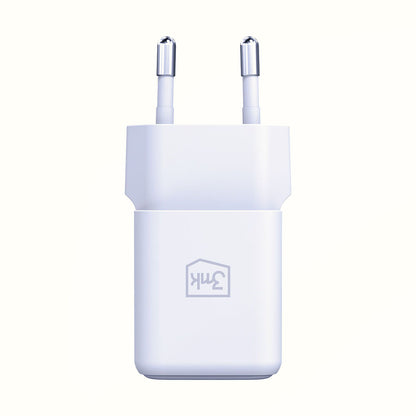 Incarcator Retea 3MK Hyper, 20W, 3A, 1 x USB-A - 1 x USB-C, Alb