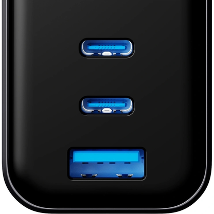 Incarcator Retea 3MK InCharge Lumin Display, 67W, 5A, 1 x USB-A - 2 x USB-C, Negru