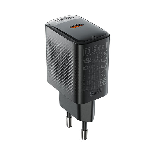 Incarcator Retea Acefast A104, 25W, 3A, 1 x USB-C, Negru