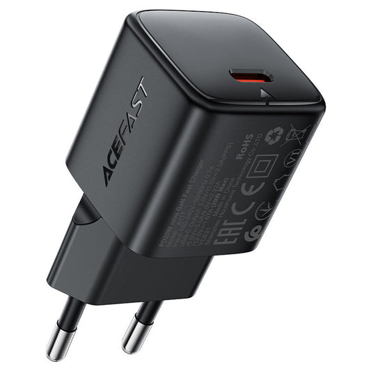 Incarcator Retea Acefast A117, 20W, 3A, 1 x USB-C, Negru