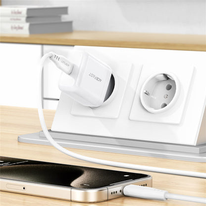 Incarcator Retea Acefast A130, 20W, 3A, 1 x USB-C, Alb