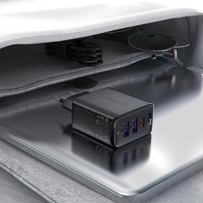Incarcator Retea Acefast A57, 35W, 3A, 2 x USB-A - 1 x USB-C, Negru
