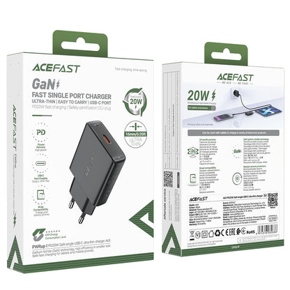 Incarcator Retea Acefast A65, 20W, 3A, 1 x USB-C, Negru