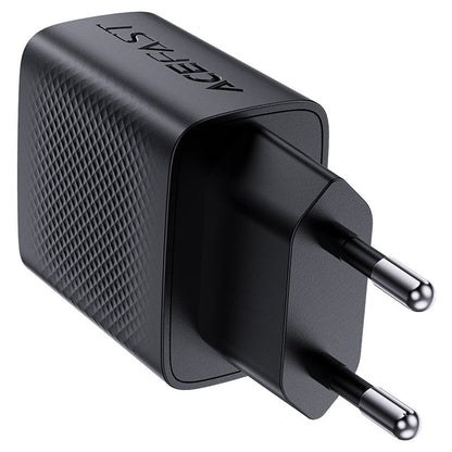 Incarcator Retea Acefast A78, 20W, 3A, 1 x USB-A - 1 x USB-C, Negru