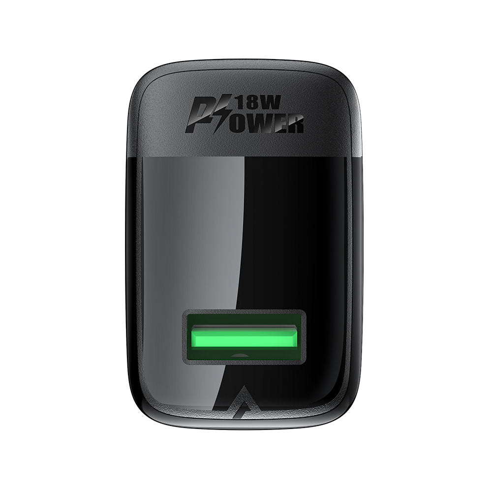 Incarcator Retea Acefast A90, 18W, 3A, 1 x USB-A, Negru