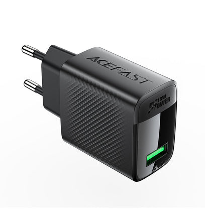 Incarcator Retea Acefast A90, 18W, 3A, 1 x USB-A, Negru
