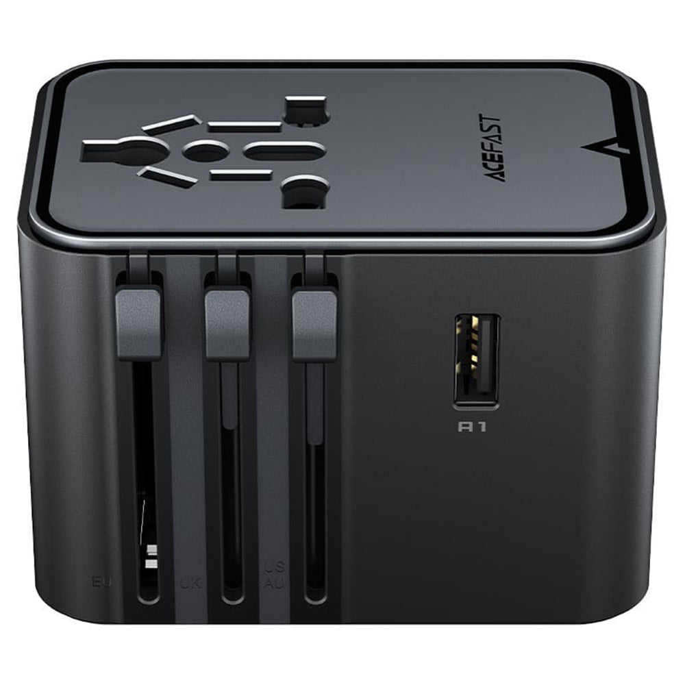 Incarcator Retea Acefast Z8 Travel, 45W, 3A, 2 x USB-A - 3 x USB-C, Negru