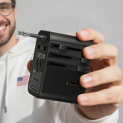 Incarcator Retea Acefast Z8 Travel, 45W, 3A, 2 x USB-A - 3 x USB-C, Negru