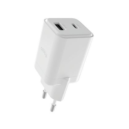 Incarcator Retea Allity. ATC-01-30WAC Mini, 30W, 3A, 1 x USB-A - 1 x USB-C, Alb