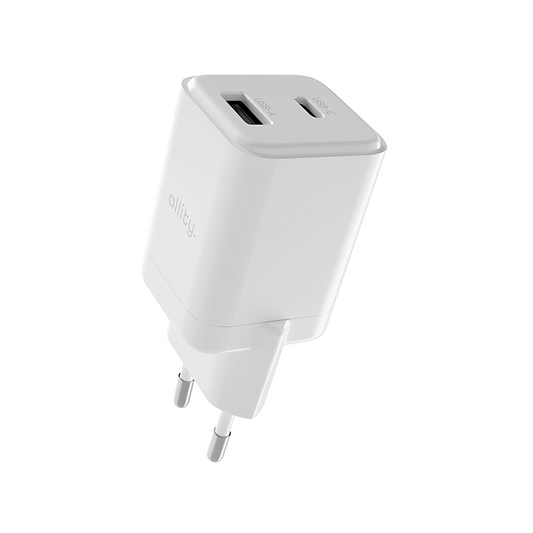 Incarcator Retea Allity. ATC-01-30WAC Mini, 30W, 3A, 1 x USB-A - 1 x USB-C, Alb