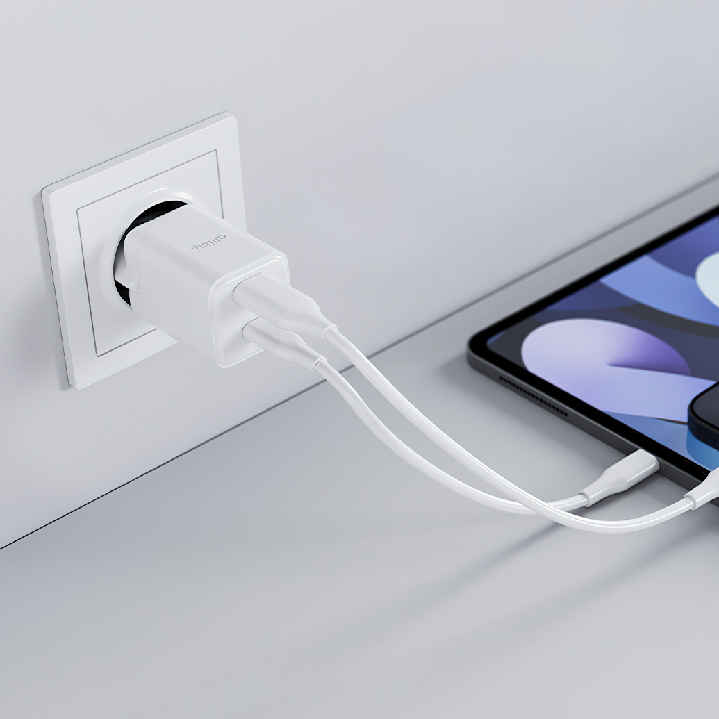 Incarcator Retea Allity. ATC-01-30WAC Mini, 30W, 3A, 1 x USB-A - 1 x USB-C, Alb