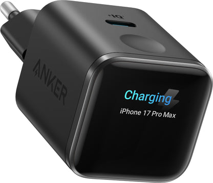 Incarcator Retea Anker Nano Display, 45W, 3A, 1 x USB-C, Negru A121DG11