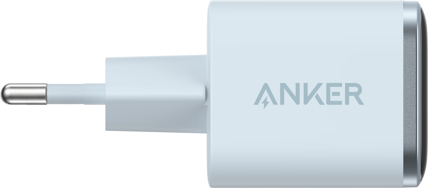 Incarcator Retea Anker Nano Display, 45W, 3A, 1 x USB-C, Albastru A121DG31