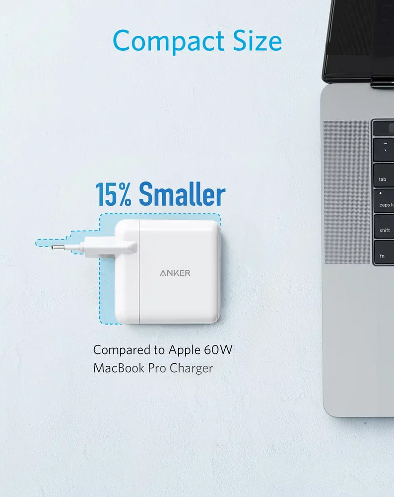 Incarcator Retea Anker PowerPort PD+ 2, 35W, 3A, 1 x USB-A - 1 x USB-C, Alb A2636G21