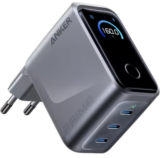 Incarcator Retea Anker Prime, 160W, 5.36A, 3 x USB-C, Gri A2687341