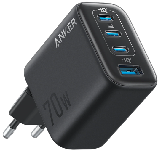 Incarcator Retea Anker Zolo, 70W, 3.5A, 1 x USB-A - 3 x USB-C, Negru A121CG11
