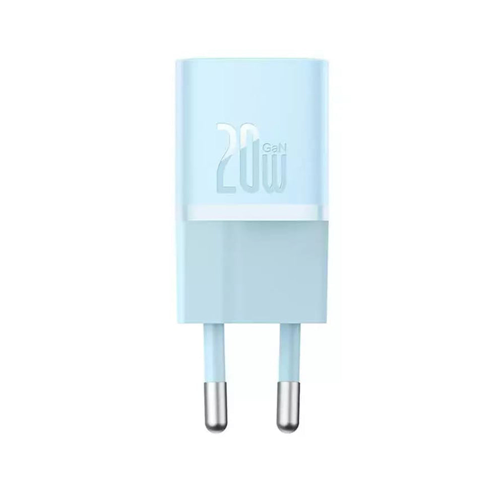 Incarcator Retea Baseus GaN Mini 1C, 20W, 3A, 1 x USB-C, Albastru CCGN050103