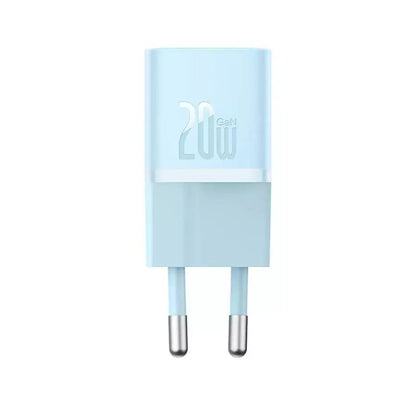 Incarcator Retea Baseus GaN Mini 1C, 20W, 3A, 1 x USB-C, Albastru CCGN050103