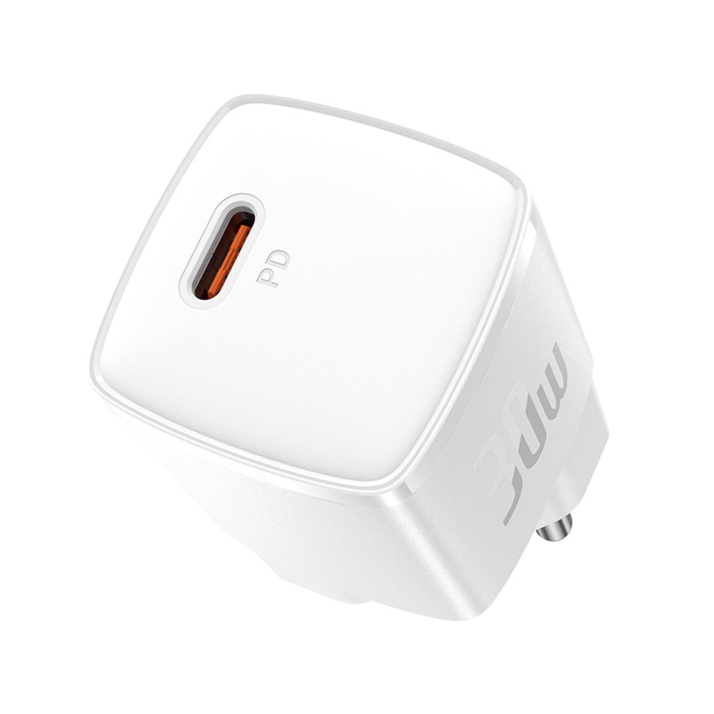 Incarcator Retea Baseus Cube Pro, 30W, 3A, 1 x USB-C, Alb CCXF000302